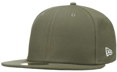 New Era 59Fifty Essential KepsEra Herrar - flat brim hatt basebollkeps fitted cap Sluten på baksidan, med skärm Sommar-Vinter Vår Sommar Höst Vinter - 7 3/8 (58,7 cm) olivgrön