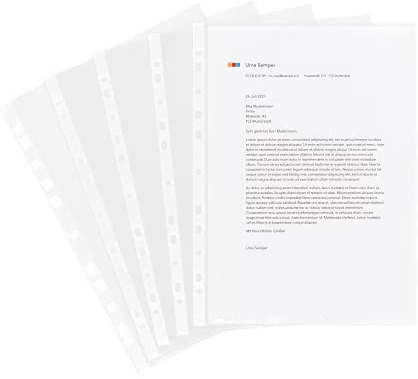 Limit Prospekthüllen A4, matt und genarbt, oben offen, 100 Stück