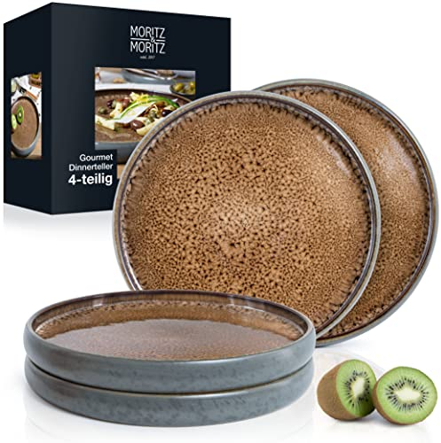 Moritz & Moritz SOLID Lot de 4 assiettes plates 26 cm – Ensemble de vaisselle pour servir