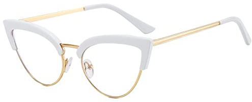 LIPIODOL Occhiali Luce Blu Occhi di Gatto Vetri Ottici Pianura Occhiali Anti Luce Blu Donna Uomo Computer Trasparenti Antiriflesso Cat-Eye Occhiali