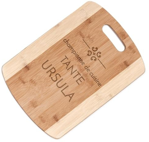 Maverton Planche à découper avec gravure, Grande Planche en bambou | Plateau de service personnalisé, pour femmes, Accessoire pour elle, pour anniversaire, pour Noël, cuisine