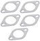 Junta de Brida de Tubo de Escape, Lámina de Aluminio, 5 Piezas, Sellado Fiable, Diseño Extendido, Junta de Escape de Alta Temperatura para Tubos de Descarga de Cabecera de Colector Turbo