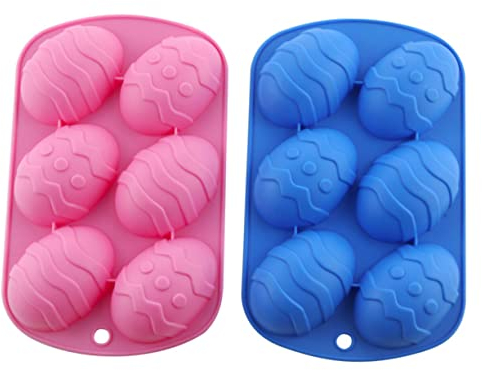 KICHOUSE 2stücke Silikon-fondantform-set Mit Cartoon-eierformen Für Backformen Und Kuchendekoration Blau