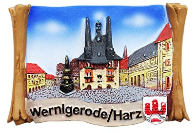 Wernigerode Harz Deutschland Kühlschrank Magnet Reise Souvenir 3D Kühlschrank Dekoration Magnetaufkleber Handbemalt Bastelkollektion