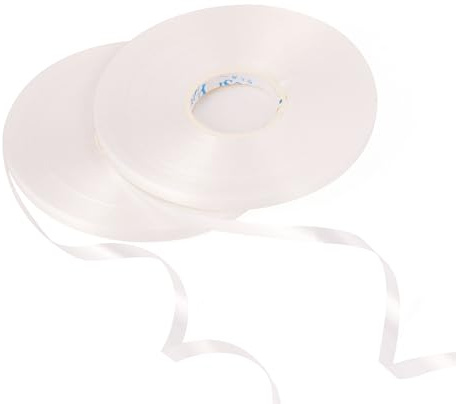 50m x 2 Rolls White Curling Ribbon for Balloons, Gift Wrapping, Christmas, Birthday, Crafts, Wedding Party Decoration - 5mm Width