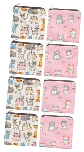 Amosfun 8stücke Kartentasche Für Damen Wasserdichter Tampon-organizer Mit Süßem Cartoon-design Für Menstruationsprodukte Und Führerschein-aufbewahrung Praktische Aufbewahrungslösung
