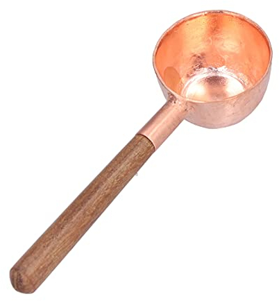 Cuchara De Café De Cobre, Cucharas Medidoras De Granos De Café De Cobre Duraderas Multifuncionales Para Café Molido Casero Y Té De Hojas Sueltas