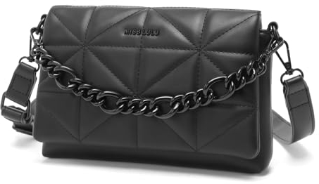 Miss Lulu Klein Handy Umhängetasche,Damen Kleine Umhängetasche,PU Leder Crossbody Schultertasche Reisepass Handytasche mit Kartenschlitz Verstellbar Abnehmbar Schultergurt