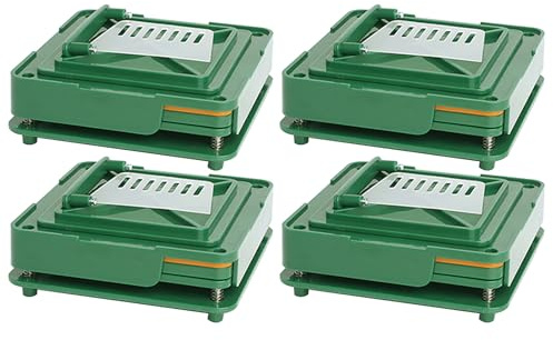 4PCS 100 Holes Empty Capsule Filler, Capsule Filling Machine for Size 00, Empty Capsules Vegetarian or Gelatin, Capsules Holding Tray Filler Hospital Clinic Laboratory and Home Use (Green)