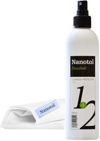 Nanotol Glasreiniger | Fensterreiniger mit Lotuseffekt | für 40m² | Kristallglaseffekt (250 ml)