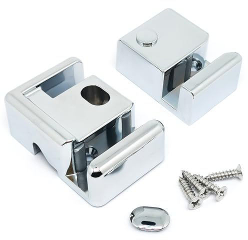 Guida inferiore per porta scorrevole per vetro da 8 mm, set di accessori per il bagno, argento, fissaggio a sinistra a destra, plastica resistente, 1 confezione/2 pezzi