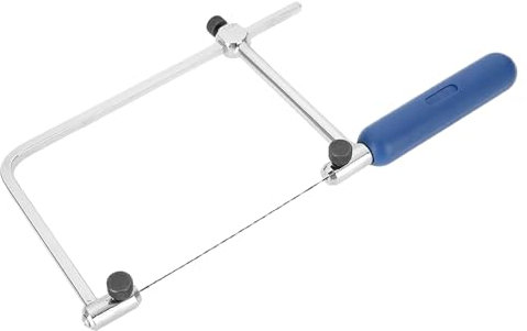 Yctze U-Shaped Saw Frame Adjustable Cutting Tool with 6 Spiral Saw Blades, Ideal for Woodworking, Jewelry Making, Fret/Hand Scroll and Coping Saw Work (ASB400)