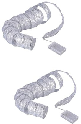 Ciieeo 2 Stück Schnur Leuchtender Anhänger Weihnachtsband Leuchtet Farbig Weihnachtsband Lichterketten Weihnachtsdekoration Weihnachtsbeleuchtung Bunte Luftschlangen Pvc Weiß