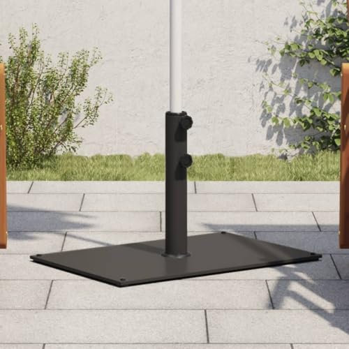 Tidyard Base de Parasol pour mâts Ø32/38/48 mm 15 kg rectangulaire Base de Lestage, Pied de Parasol pour Parasols, Support de Parasol pour Terrasse, Piscine, Patio, Jardin, Balcon Style A