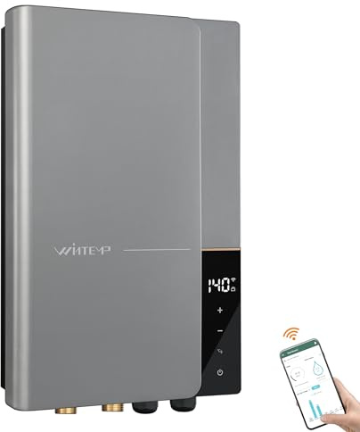 18kW Tankless Water Heater Electric 240V WINTEMP, On Demand Instant Hot Water Heater, Up to 4.3 GPM, with LED Temperature Display, Whole House Hot Water Supply, WiFi Control, ETL Certified