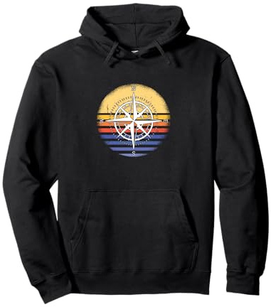Geocacher Retro Sunset Geocaching Pullover Hoodie