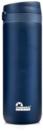 Majestic Sport Nord Thermobecher 600 ml, Kaffeebecher to go 100% Auslaufsicher, Hält mind. 6 h warm, BPA-Frei - Schlanker Edelstahl coffee to go becher, Dunkelblau.