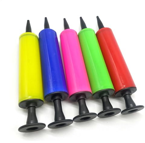 5 Pack Pompe à Ballons,Gonfleur de Ballons,Pompe à Main pour Ballons,Gonfleur de Ballons portatif Pompe à Ballons de fête(Couleur aléatoire)