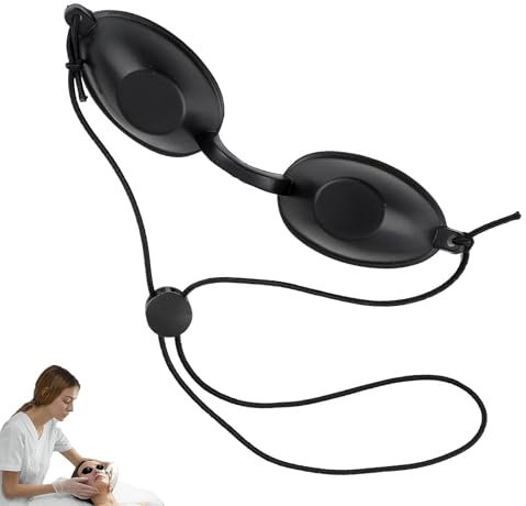 YUGUOLAN Solarium Brille, Schutzbrille Rotlichtlampe, Rotlicht Brille Augen, UV Schutzbrille, UV Brille, Für Therapie Solariumbrille Augenschutz,Solarium Brille UV Schutz(Schwarz)