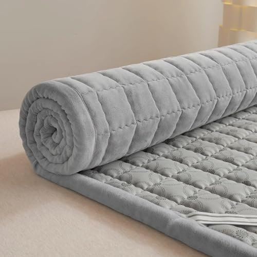 Tragbare Futon-Matratze in voller Größe – dicke aufrollbare Isomatte für Gäste und Schlafsäle – platzsparendes Einzel-/Doppel-Klappbett – ideal für Zuhause und Reisen