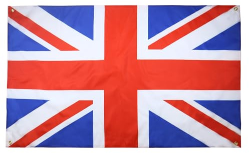 AZ FLAG Drapeau Royaume-Uni 150x90 cm Anglais Polyester Léger 4 Œillets | Usage intérieur Drapeau décoratif United Kingdom coutures doubles et bords renforcés avec œillets métalliques