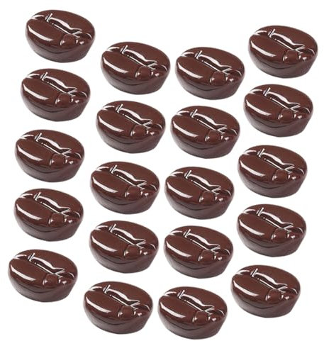 Yardwe 25Pcs Artificial Coffee Bean Model Creative Coffee Beans Decor for DIY Crafts Home Decor for Parties Cafe Displays