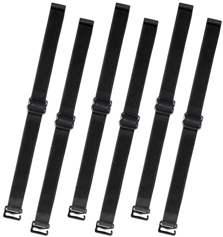 3 Paar BH Träger Halter, BH-Träger, BH Träger Schwarz, Bikini Träger Ersatz, Verstellbare Elastische, BH Träger Breit, für Frauen Mädchen Tops Kleid(1.2 cm)