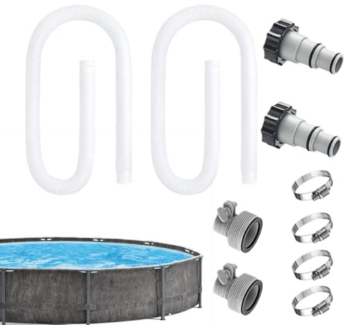 Tubo para bomba de piscina, tubo de repuesto para filtro de piscina, herramienta de reparación de 3,8 cm para circulación, protección del flujo y mantenimiento hidráulico, limpieza del agua