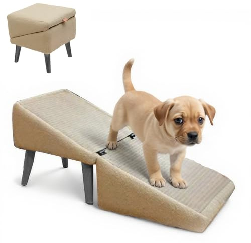 Rampe tabouret pour chien 35 cm, rampe ottomane pliable antidérapante pour canapé, rampe pour petits chiens, rampes multifonctionnelles légères pour chiots pour lit, canapé, voiture