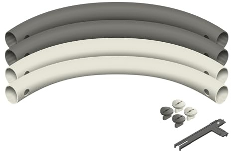 Quadro Bogenrohrset Home – 4 Gebogene Rohre für Eingänge, Bögen und Geländer Erweiterung für Baukästen, UV-Stabil, Indoor/Outdoor, Made in Germany