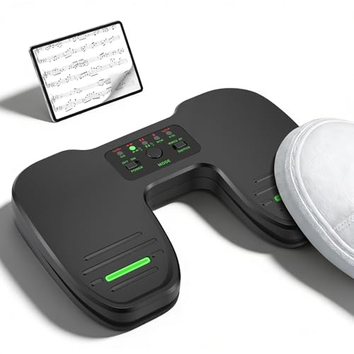Pedale girapagine Bluetooth, girapagine wireless, controller per la lettura di spartiti musicali per strumenti musicali, interruttore a pedale ricaricabile compatibile con tablet, Android e iOS