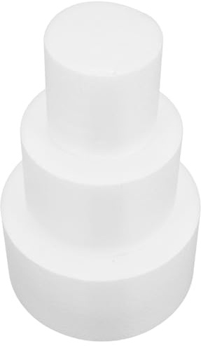 IDEANATEGRATE Set di Manichini per Torte Nuziali in Schiuma 3 Pezzi da 100-150-200Mm, Basi per Torte a Strati per Creazioni di Dolci Scenografici e Celebrazioni
