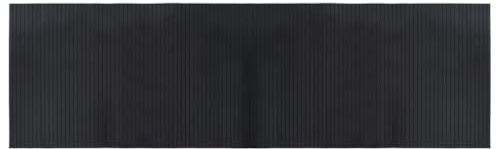 QJBSAVVA Tappeto in bambù nero, 60 x 200 cm, moderno, antiscivolo, naturale, per soggiorno, corridoio e cucina, resistente, rettangolare