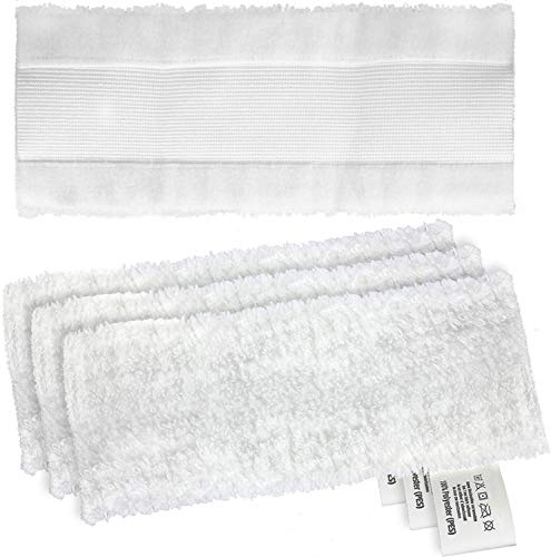 SPARES2GO Microfibre Cloth Cover Pads Compatible with Karcher 'Easyfix' SC1 SC2 SC3 SC4 SC5 Series Steam Cleaner (Pack of 4)