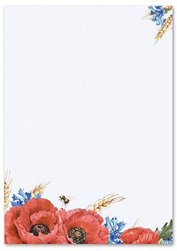 Motivpapier FELDBLUMEN Blumen & Blüten - DIN A5 Format 250 Blatt - Paper-Media