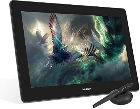 HUION Kamvas Pro 16 Plus 4K UHD Tableta Grafica con Pantalla, 145% sRGB, Monitor de Dibujo Totalmente Laminado de 15,6 Pulgadas para PC/Mac/Android, Ideal para Diseñadores y Artistas Profesionales