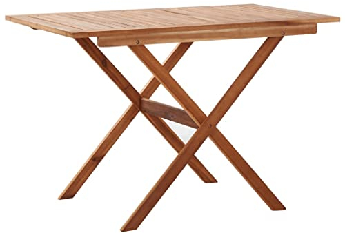 Gartentisch 110 x 67 x 74 cm Massivholz Akazie Beistelltisch - Gartentisch klappbar für Garten, Terrasse und Balkon geeignet - Bistrotisch