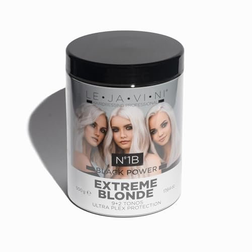 LEJAVINI N1B | Polvere Decolorante Capelli Professionale | Schiarisce fino a 9 Toni | Neutralizza Riflessi Gialli | Senza Ammoniaca | Ideale per Meches, Balayage e Decolorazione Totale | 500g