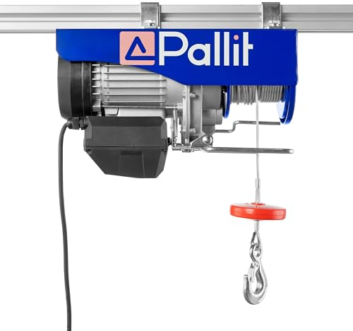 Pallit elektrische Seilwinde REMOTE | 200 kg/12 m | 400 kg/6 m | inkl. Funkfernbedienung mit 10 m Reichweite | Seilzug elektrisch