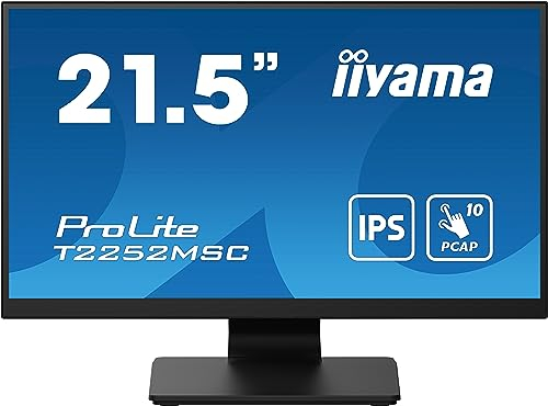 iiyama Prolite T2252MSC-B2 écran PC 54,6 cm (21.5) 1920 x 1080 Pixels Full HD LCD Écran Tactile Noir