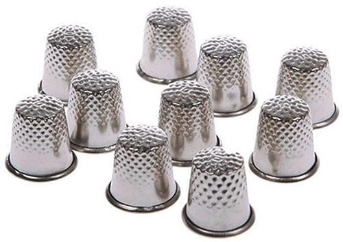 10 St Vintage Finger Fingerhut Nähnadeln Metall Nähmaschine Zubehör Haushalt