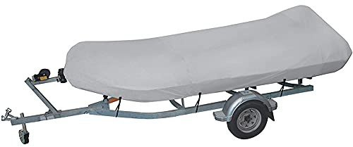 Aufblasbare Rippenboot-/Schlauchboot-wasserdichte Abdeckung, Robustes 600D-Oxford-Gewebe, UV-beständig, aufblasbare Bootsabdeckung, Gummischutz, Schlauchboot, Angelkajak (Farbe: Grau, Größe: 230 x 94