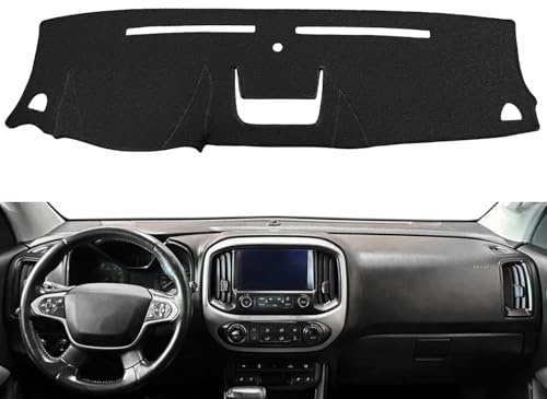 Fcovergurus Dash Cover Mat Custom Fit for Chevy Chevrolet Colorado/GMC Canyon, Dashboard Cover Pad Carpet Protector Without Headup Display(Black) F172