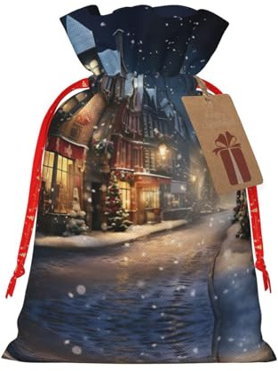 DURAGS Geschenktasche mit Kordelzug, schicke Stoff-Geschenktüte für Weihnachten, ideal für jeden Anlass