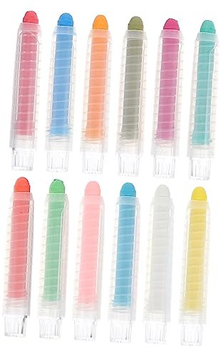STOBOK 12stücke Staubfreie Kreidestifte Bunte Kreidemalstifte Für Tafel Löschbare Malkreidestifte Mit Komfortablem Griff Für Junge Mädchen Und Erwachsene