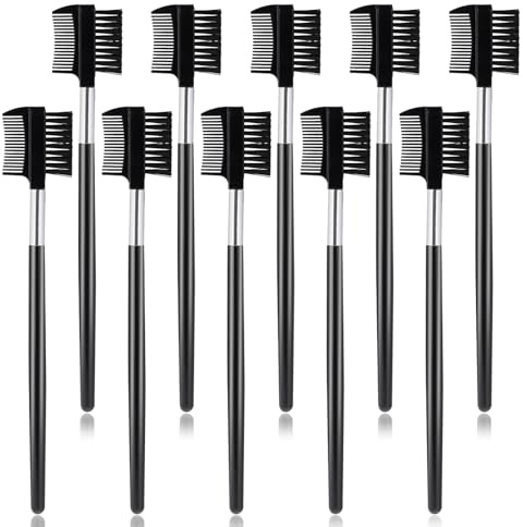 10Pcs Eyebrow Brush Comb, Eyelash Makeup Brush, Eye Brow Eyelash Brush Comb, Makeup Tool for Eyelashes Extension， Lash Seperating Combs, Eye Makeup Brush