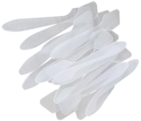 CIMAXIC Kosmetikspatel 8.00X1.50X0.20Cm Transparent Kunststoff Make-up-Spatel Für Gesichtsmaske Und Creme Diy Schönheitswerkzeug Lotion Auftragen