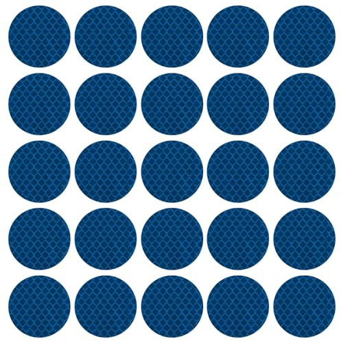 PATIKIL Reflektierendes Klebeband, 30 Stückselbstklebende Reflektorband, Sicherheitsband-Conspicuous Warning Tape für Fahrrad, Motorrad, Blau (Rund)