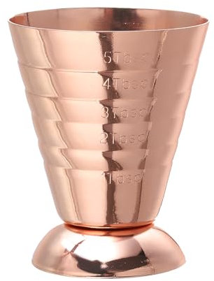 uxcell Stainless Steel Cocktail Jigger, 2.5oz Cocktail Measuring Cup Bar Jigger with Measurements, Multifunction Measuring Cup for Bar, Restaurant, or Home Use, Rose Gold