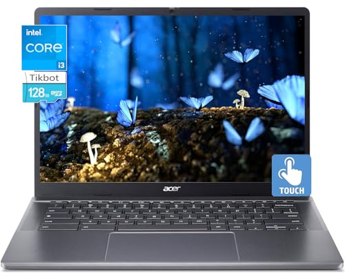 Acer - Chromebook Touchscreen - Laptop Pantalla IPS FHD de 14 pulgadas - Intel Core i3-N305 - Wi-Fi 6E - USB C - Batería de larga duración - Google Chromebook 2024 - Estudiante escolar (8 GB de RAM,